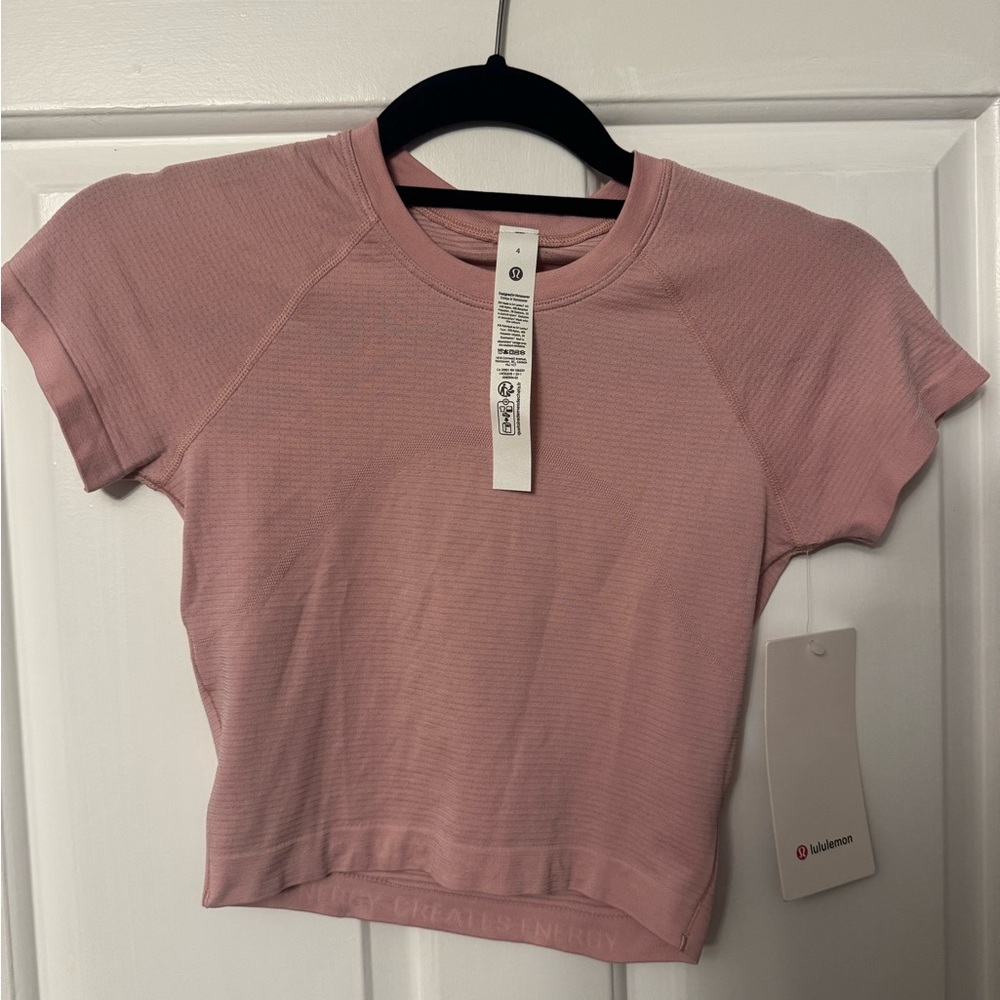 lululemon Swiftly Mauve Crop Top NWT